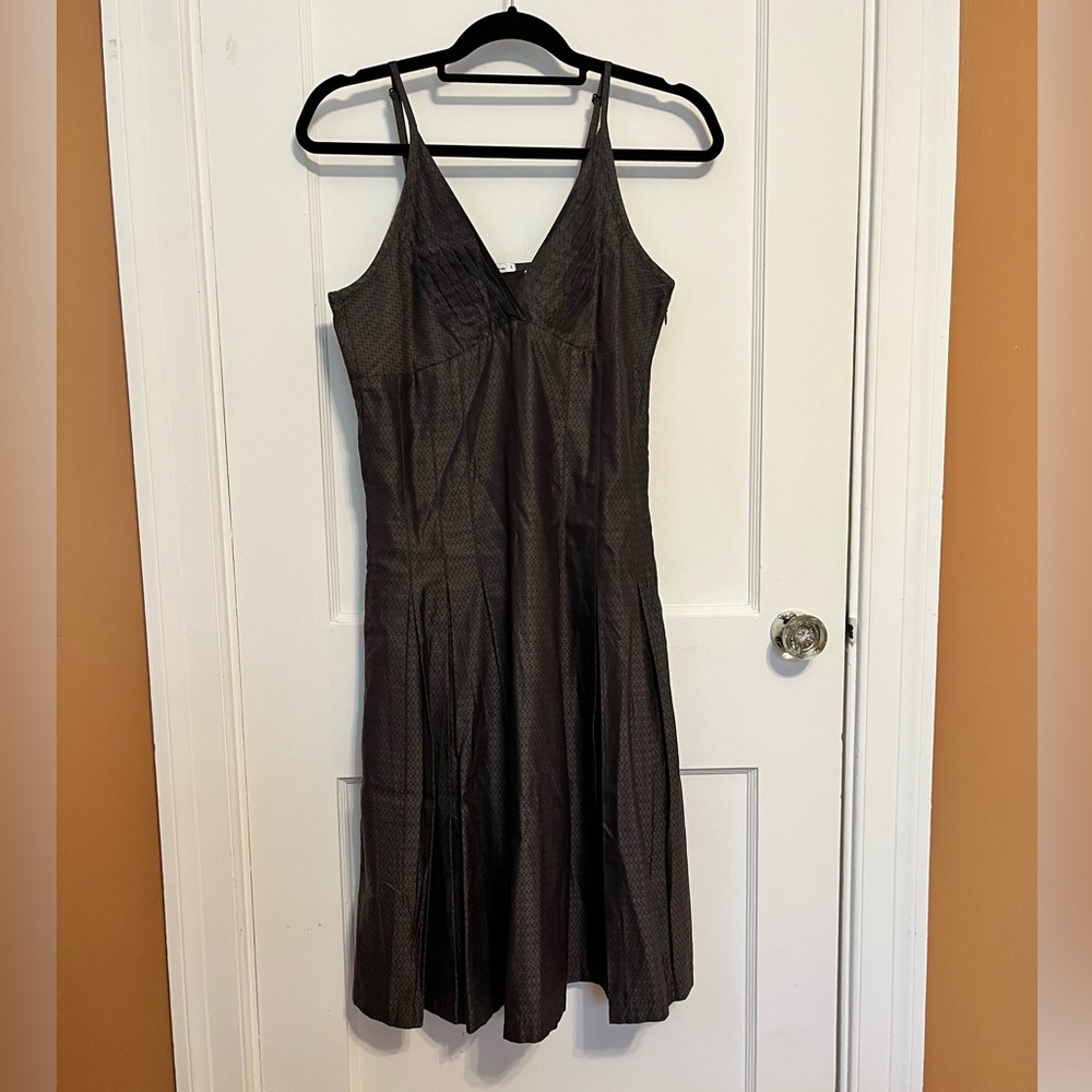 Ben Sherman Dark Grey Pleated Spaghetti Strap Dress Size S